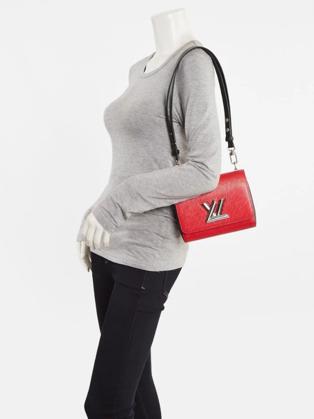 Louis Vuitton Coquelicot Epi Leather Twist PM Bag w/o Chain Strap